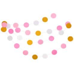 Cirkelguirlande prikker pink