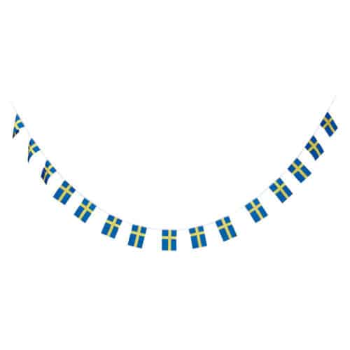 Guirlande af svenske flag