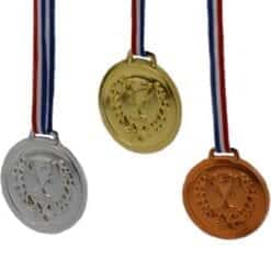 Medaljer guldsilverbrons på band 1