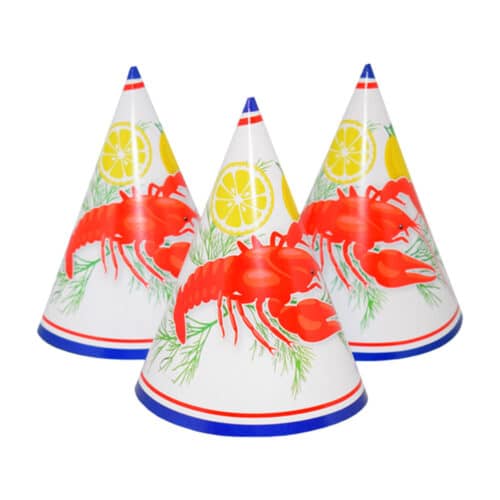 Party hats crawfish boil