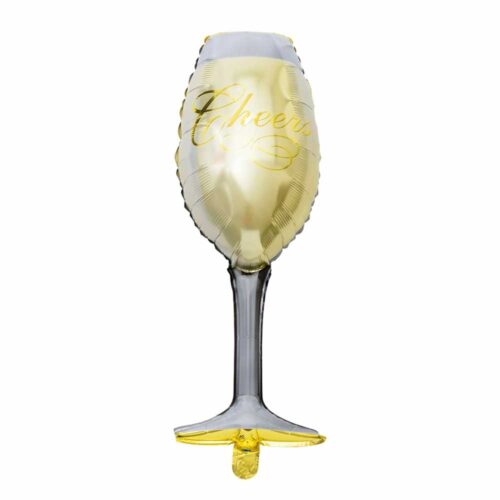 Foil balloon champagne glass cheers