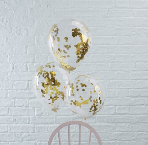 Confetti balloons gold
