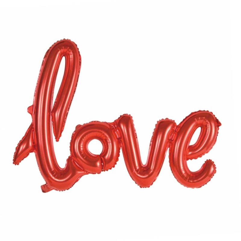 Red foil balloon Love