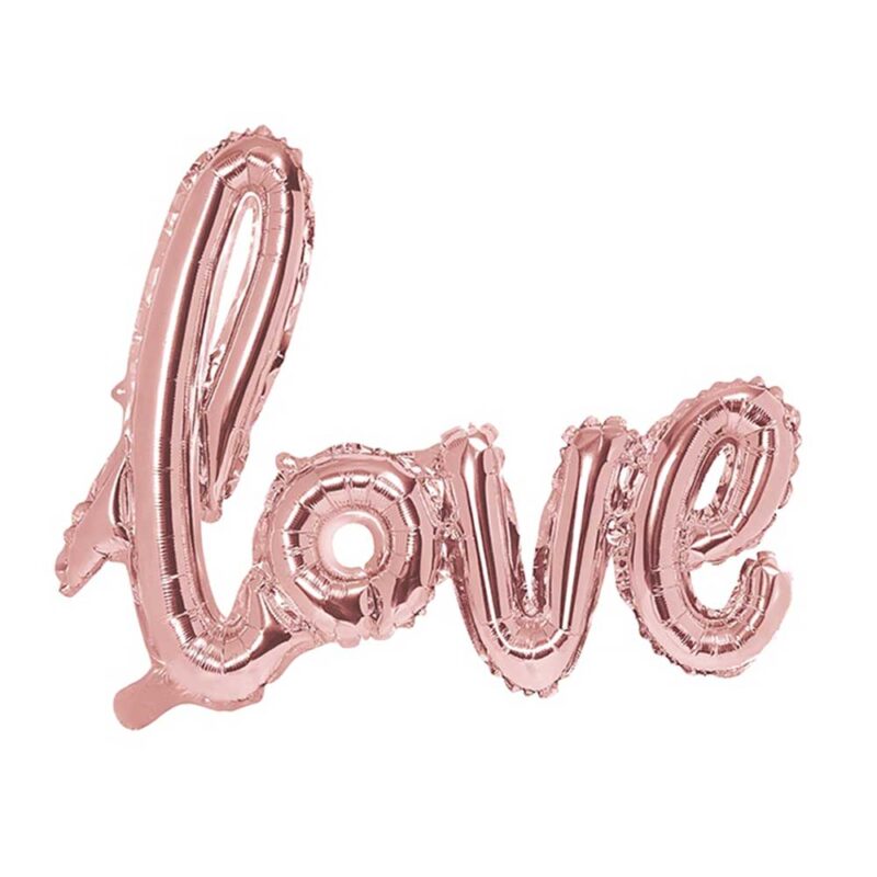 Rose gold foil balloon Love