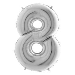 Aantal ballon-zilver-41cm-nr8
