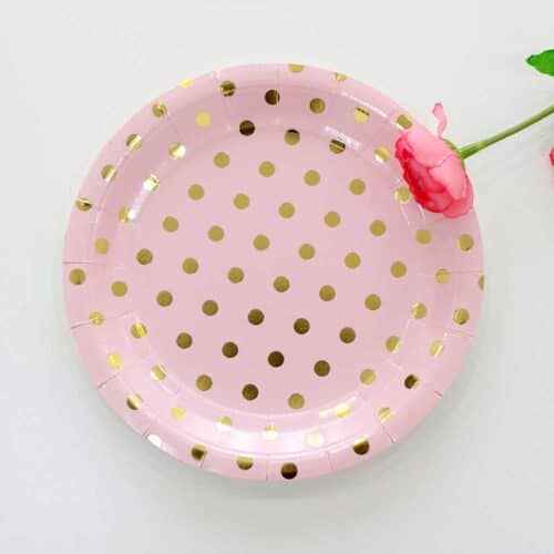 Plate dots pink