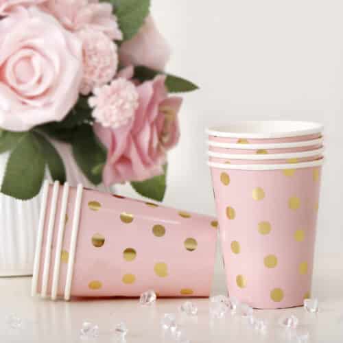 Mug dots pink 10 pcs