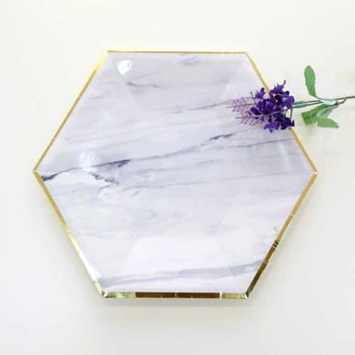 Plate marble diamond lux