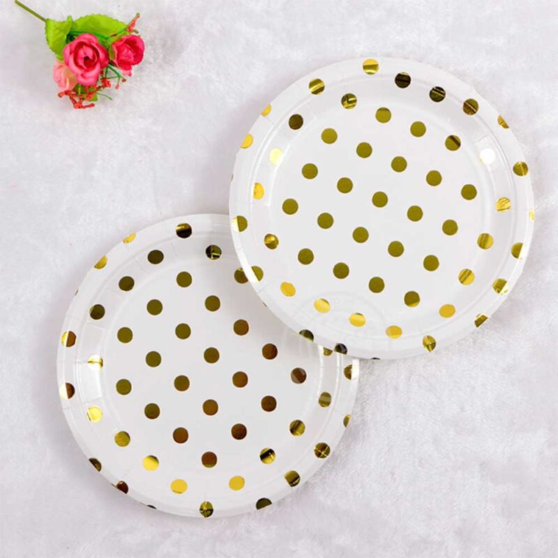 Plate dots gold