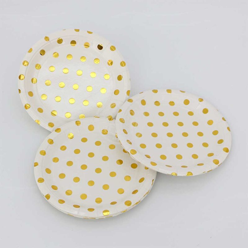 Plate dots gold