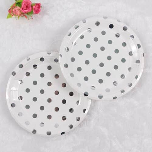 Plate dots silver
