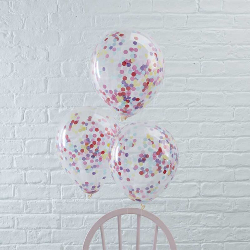 confetti balloons multicolored