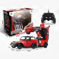 Radio controlled car transformation robot - controlled by hand gestures and remote control - jeep