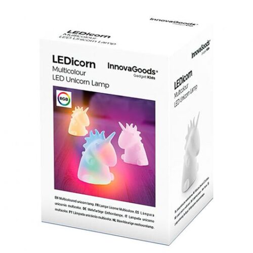 LED Unicorn flerfärgad enhörningslampa förpackning