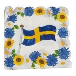 Servietter Sverige med blomster