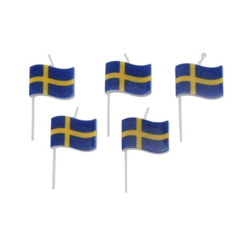 Cake candles Swedish flag