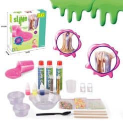 Neon colored create your own slime kit