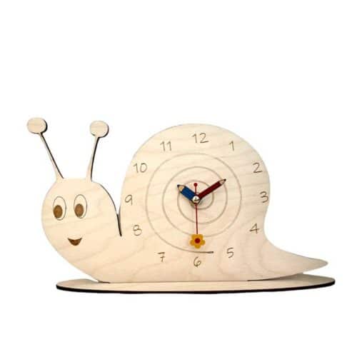 Wooden snail clock