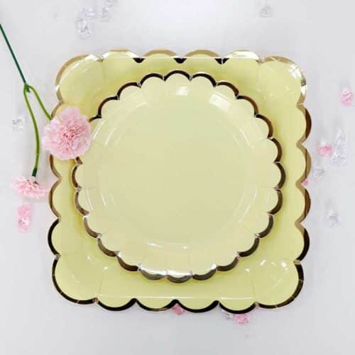 Plate small yellow lux 8pcs