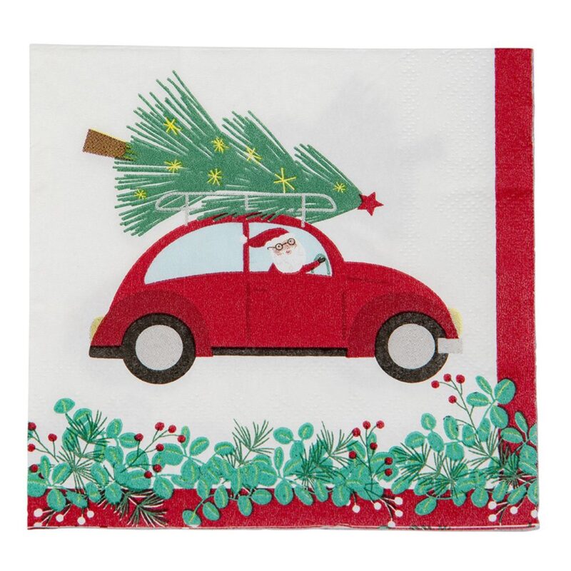 Napkins Christmas car