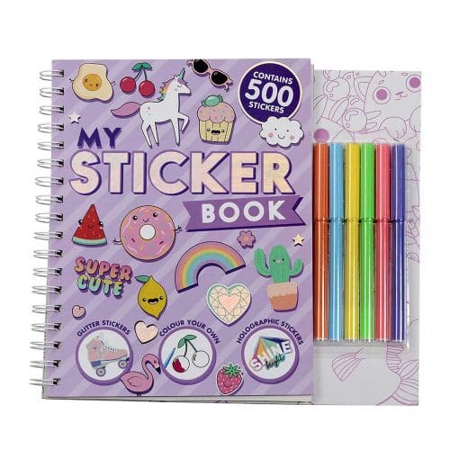 Activity book with markers and stickers