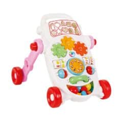 Learning to walk and activity toys gift trolley pink