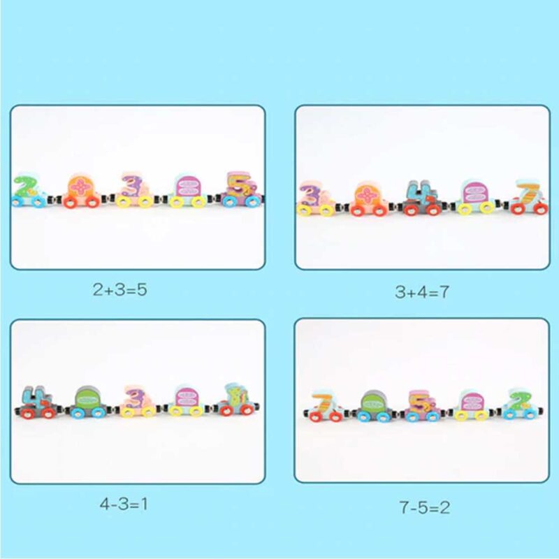 Number train - magnet toy and toy train mat