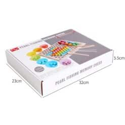Activity board with fishing game magnet and memory game box size
