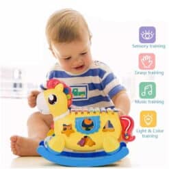 Activity toy with blocks and xylophone for baby