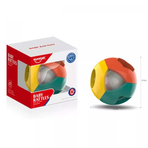 Ball with rattle - baby toy 3m+ compact