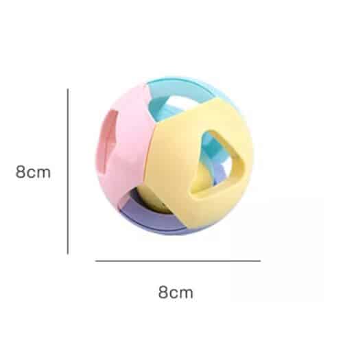Ball with rattle - baby toy 3m+ pastel size