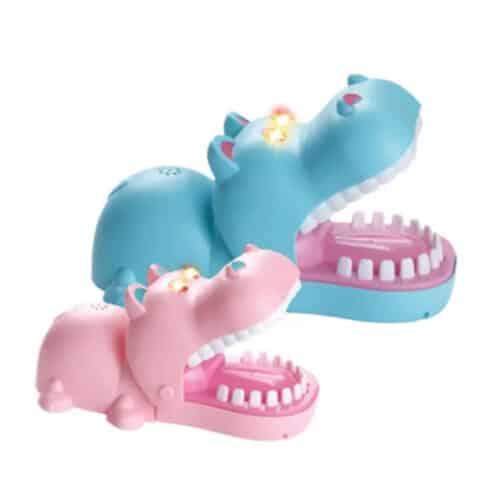 Hippo leksaker tandläkar spel med musik och ljus storlek mix
