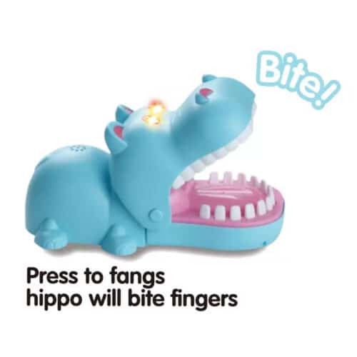 Hippo leksaker tandläkar spel med musik och ljus storlek 2