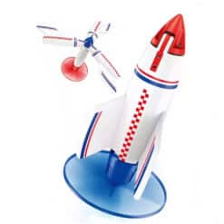 Electric space rocket - launching 30 meters two red