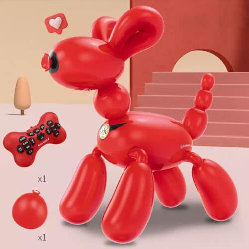 Robothund - intelligent ballonhund rød