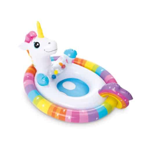 Animerad söt badring för småbarn enhörning