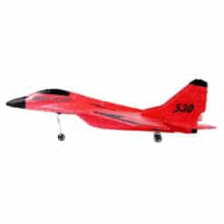 Radio-controlled airplane red