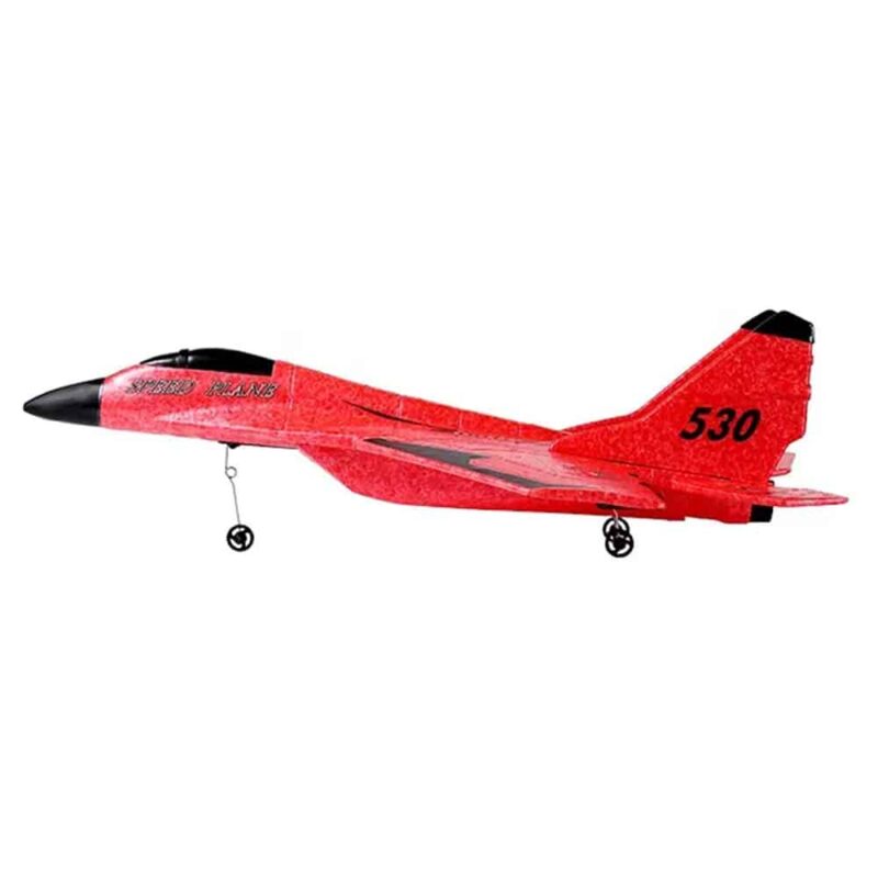 Radio-controlled airplane red