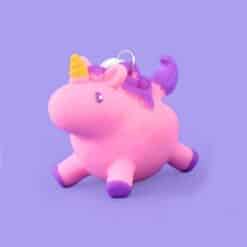 Keychain Pooping Unicorn pink