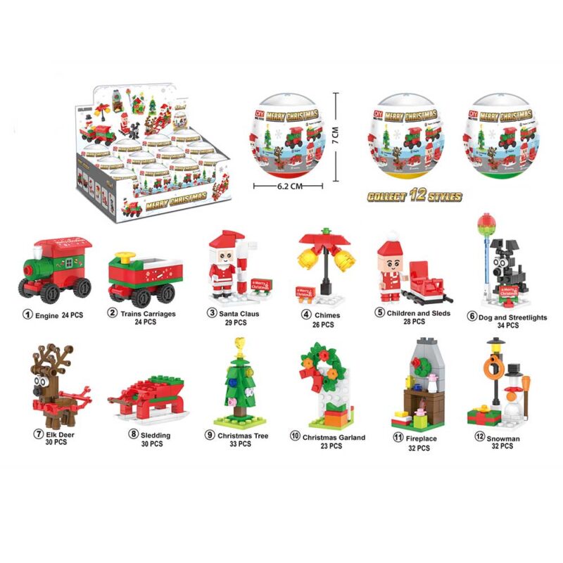 Surprise Eggs Christmas Building Blocks