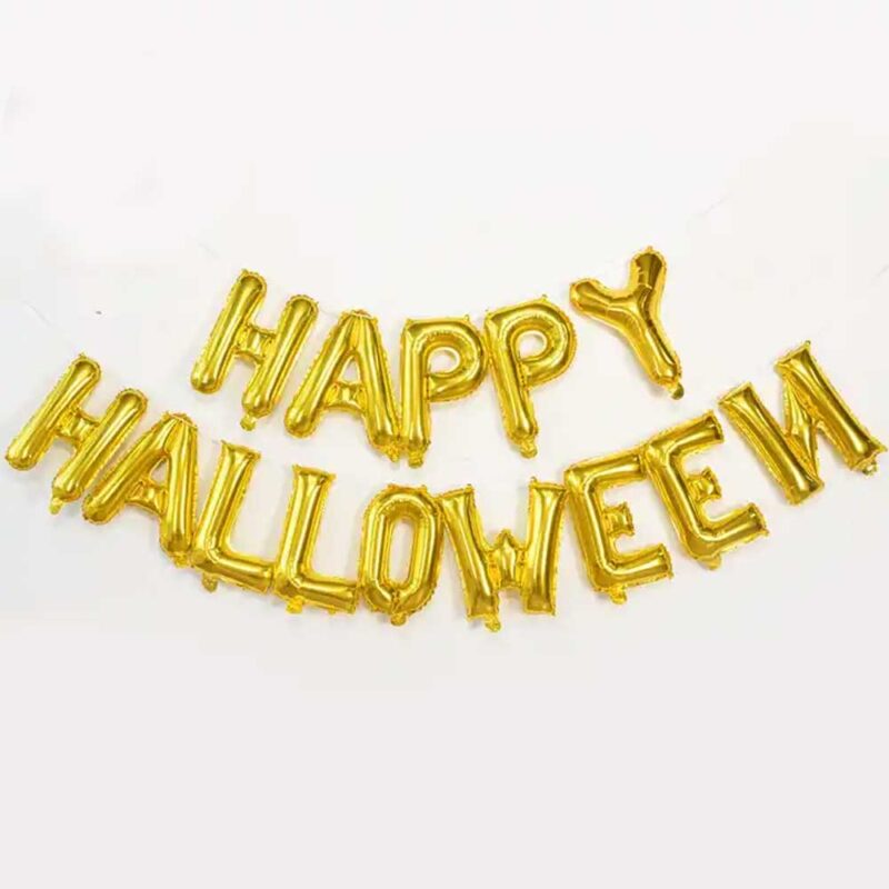 Ballonguirlande Happy Halloween Guld