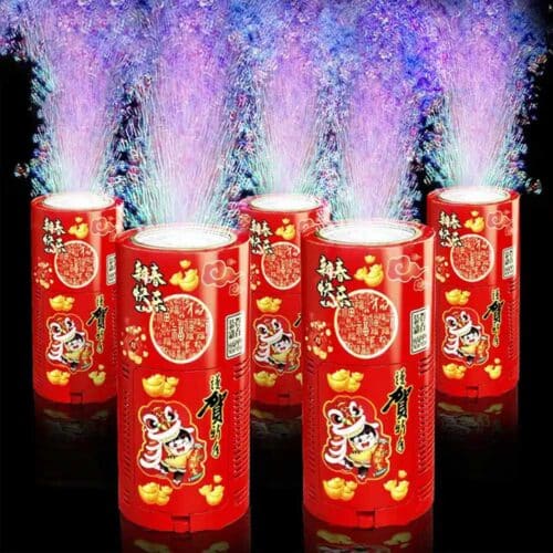 Bubble machine Fireworks with LED Light details different colors