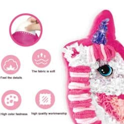 Create with Fabric DIY Cushion unicorn details
