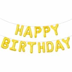 Balloon garland Happy Birthday Gold