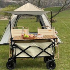 Hopfällbar Campingvagn med Bord kamping