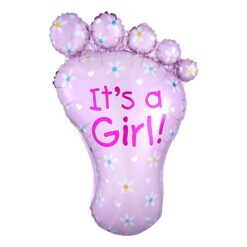 Foil balloon Its a Girl Baby feet
