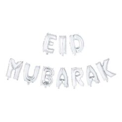 Ballonslinger Eid Mubarak Zilver