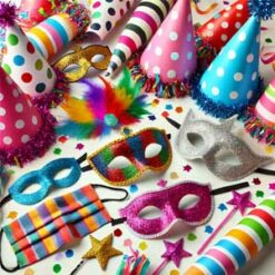 Feestmutsen en maskers