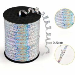 Geschenkband Holographic Silber 457m Details