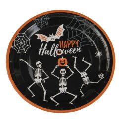 Papieren bordjes Halloween Skelet